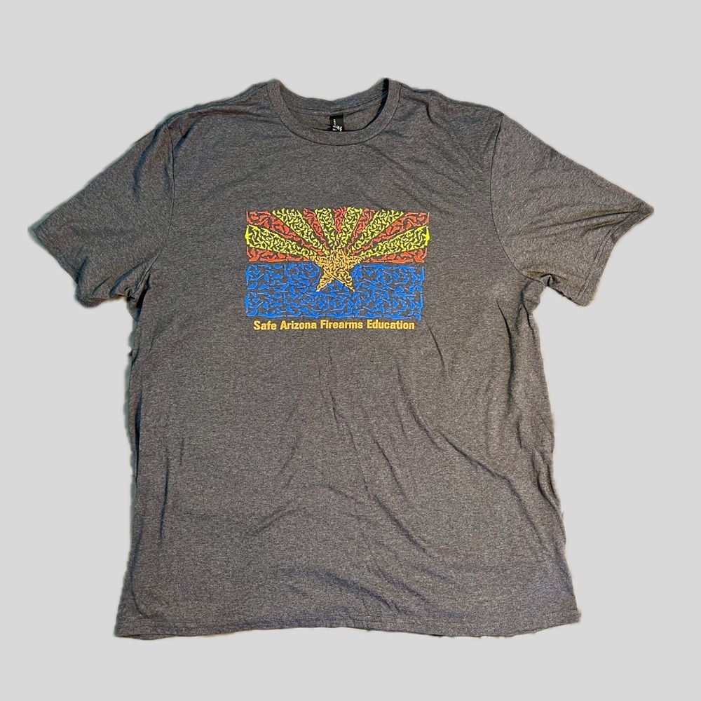 Safe Arizona Firearms Education Sun Star State Flag T-Shirt Size 3XL